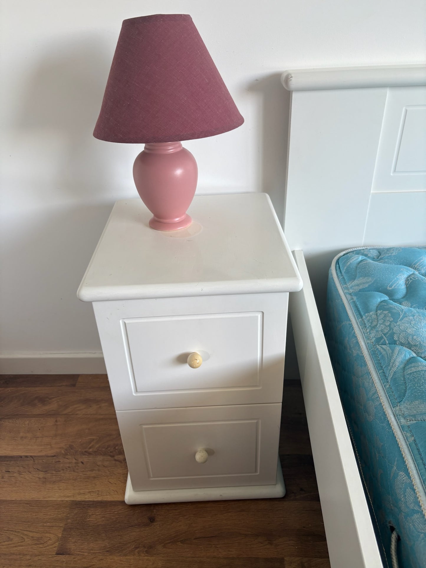 White Bedside Table