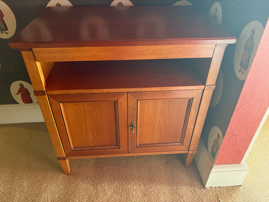 Small Light Wood Cabinet with Panelled Doors
