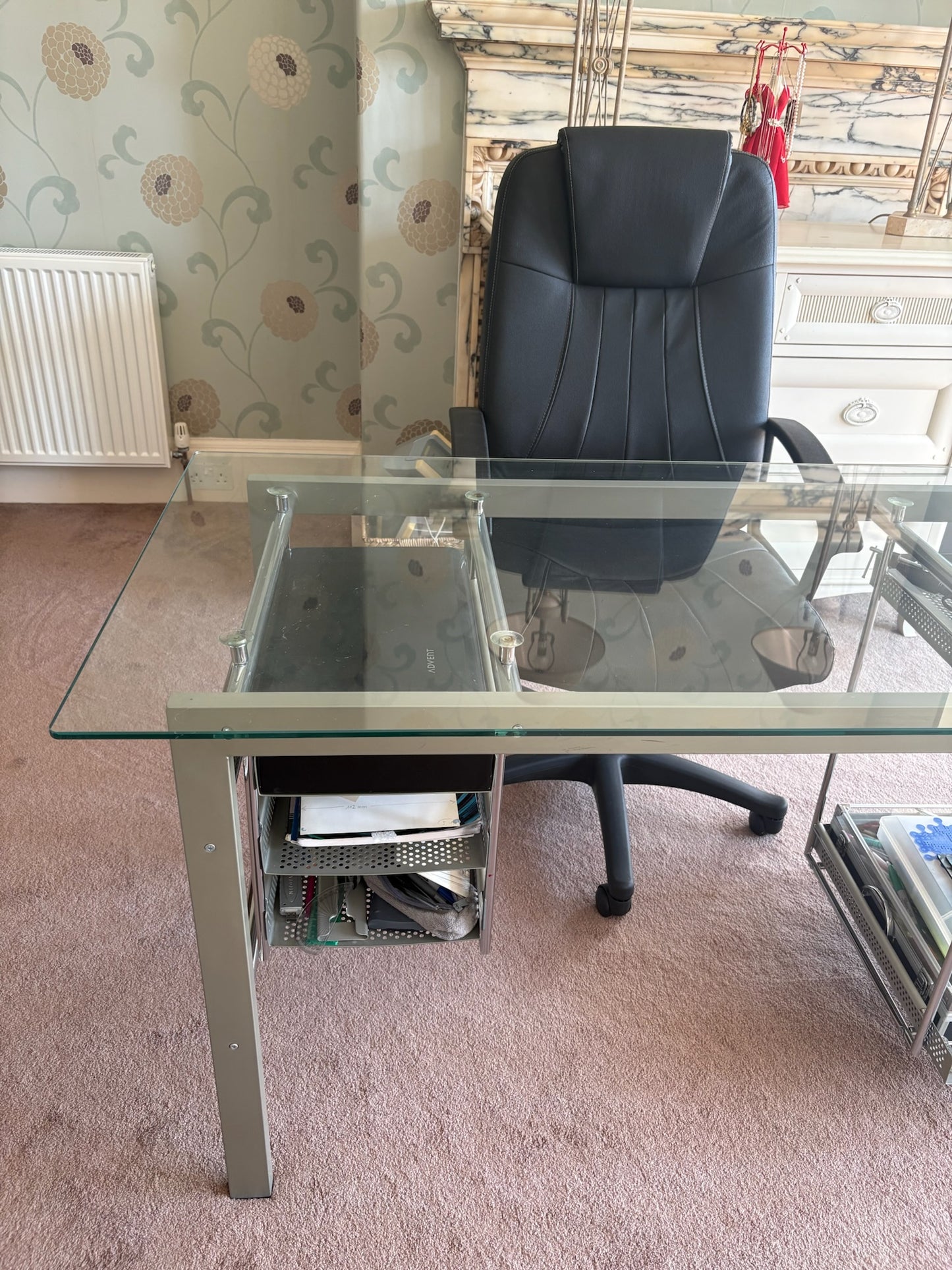 Glass Topped Table