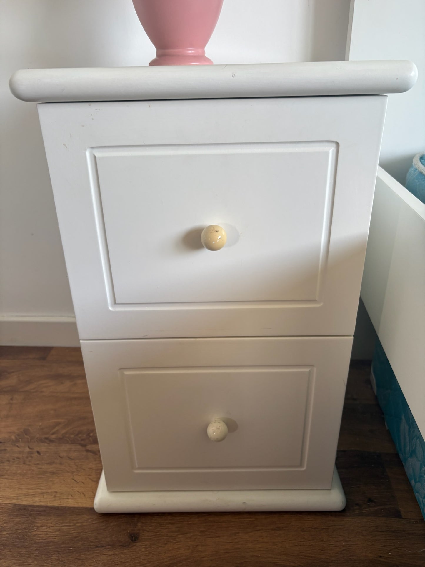 White Bedside Table