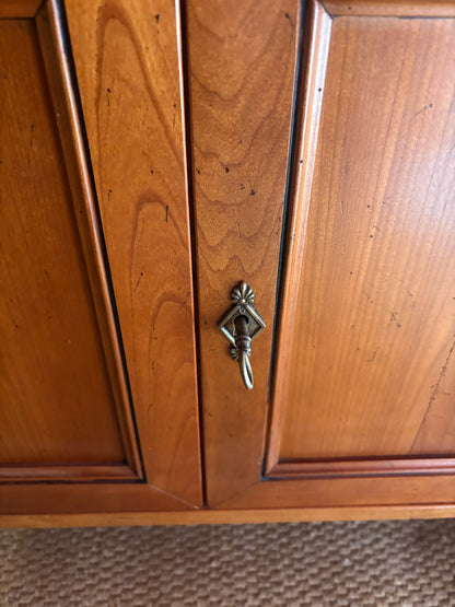 Small Light Wood Cabinet with Panelled Doors