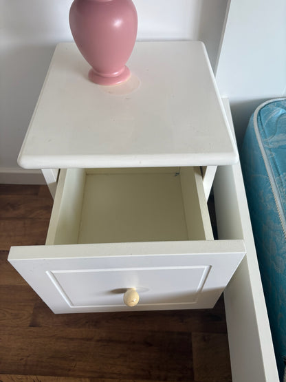 White Bedside Table