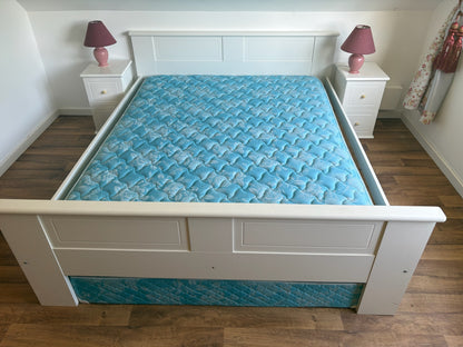 White Double Bed
