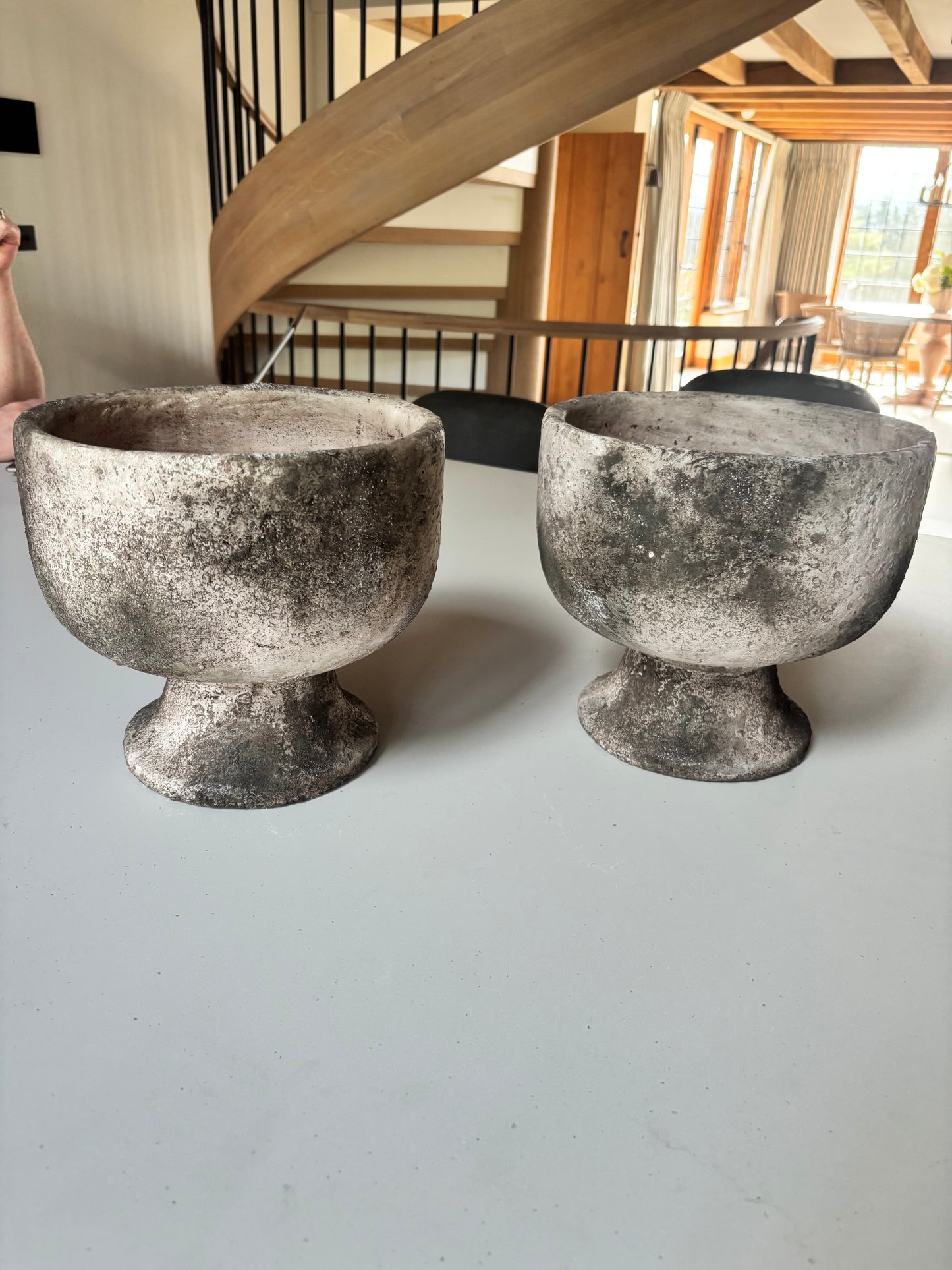 Pair of Decorative Stone Pots by Chosen by Jessica