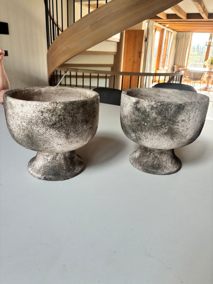 Pair of Decorative Stone Pots by Chosen by Jessica
