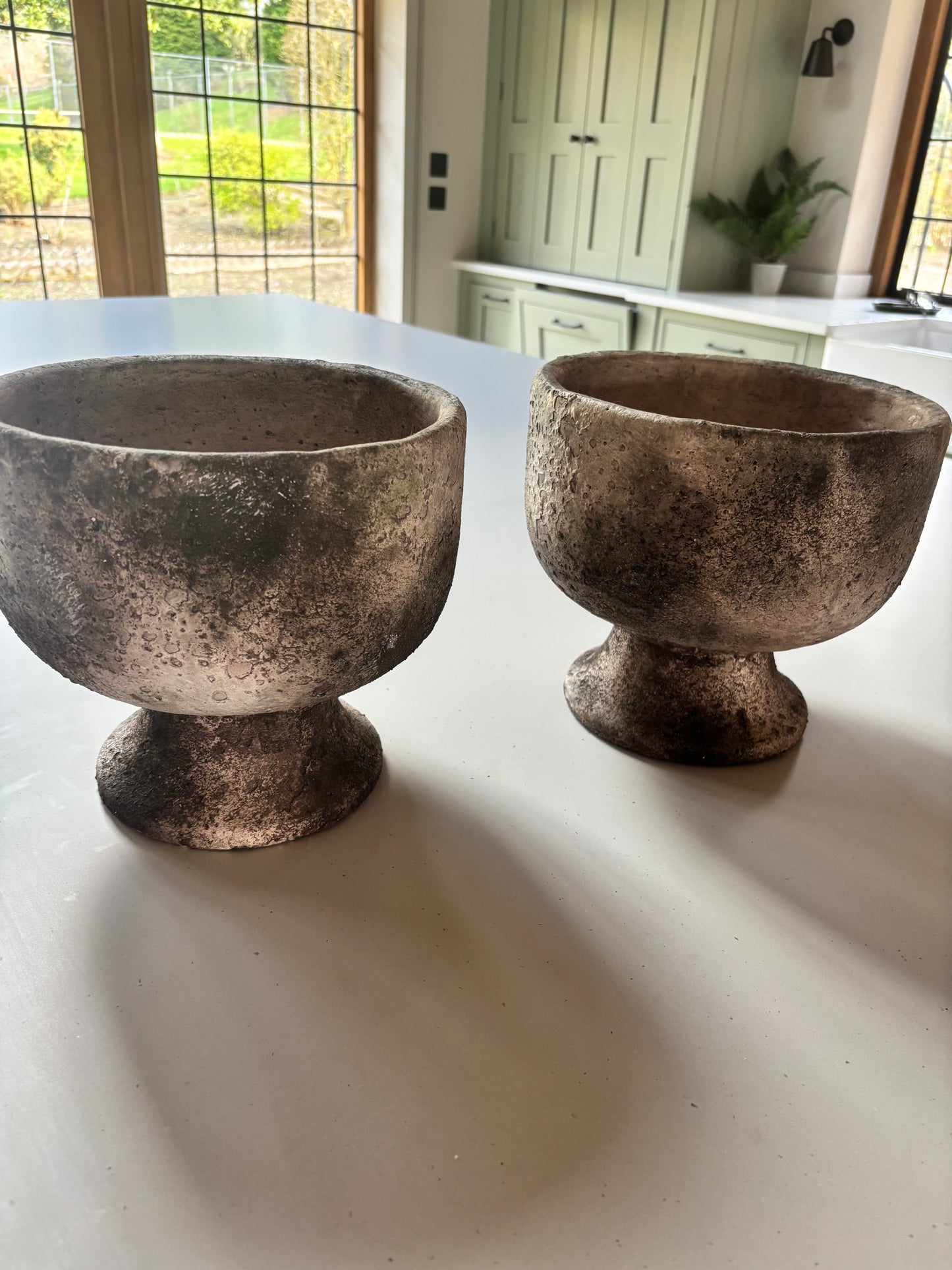 Pair of Decorative Stone Pots by Chosen by Jessica