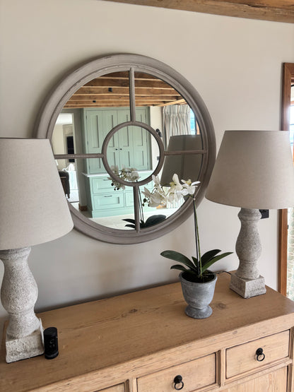 Coach House Circular Grey Mirror