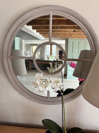 Coach House Circular Grey Mirror