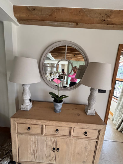 Coach House Circular Grey Mirror