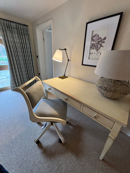 Cream Distressed Desk & Chair by Chelsea Textiles