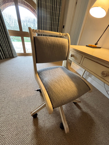 Cream Distressed Desk & Chair by Chelsea Textiles