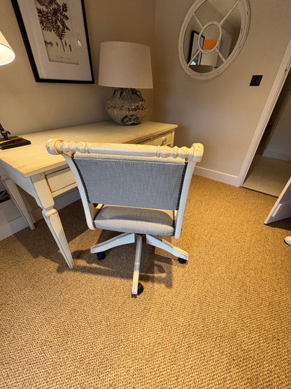 Cream Distressed Desk & Chair by Chelsea Textiles