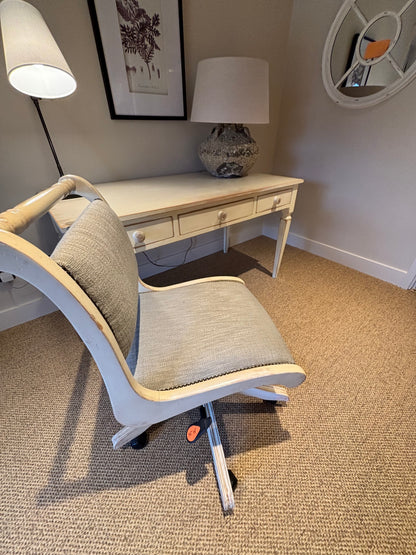 Cream Distressed Desk & Chair by Chelsea Textiles