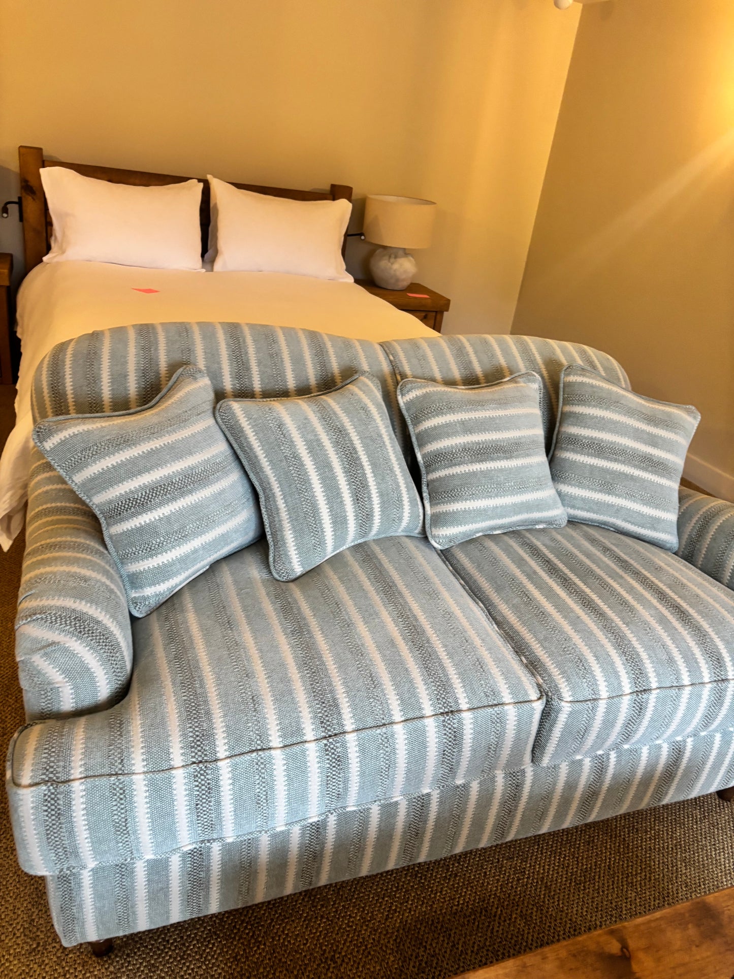 2 Seater Sage and Cream Sofabed Darlings Of Chelsea