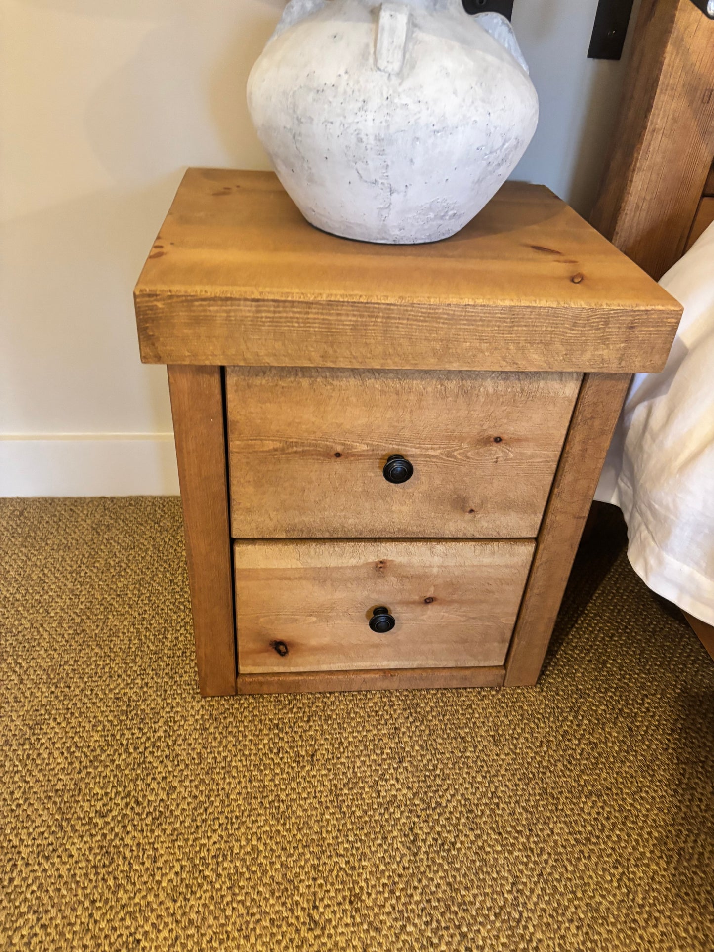 Pair of Oak Bedside Tables by Funky Chunky Coleridge