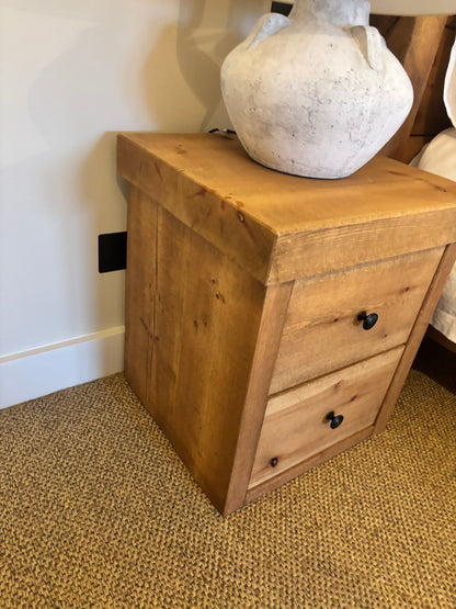 Pair of Oak Bedside Tables by Funky Chunky Coleridge