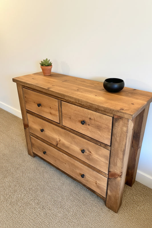 Oak Chest of Drawers by Funky Chunky Furniture