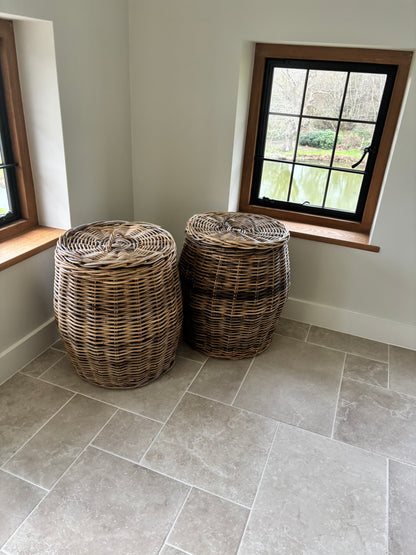 Pair of Wicker Wash Baskets