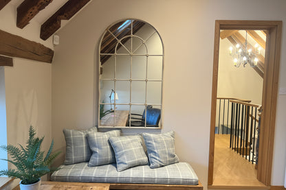 Arched Cream Vintage Mirror