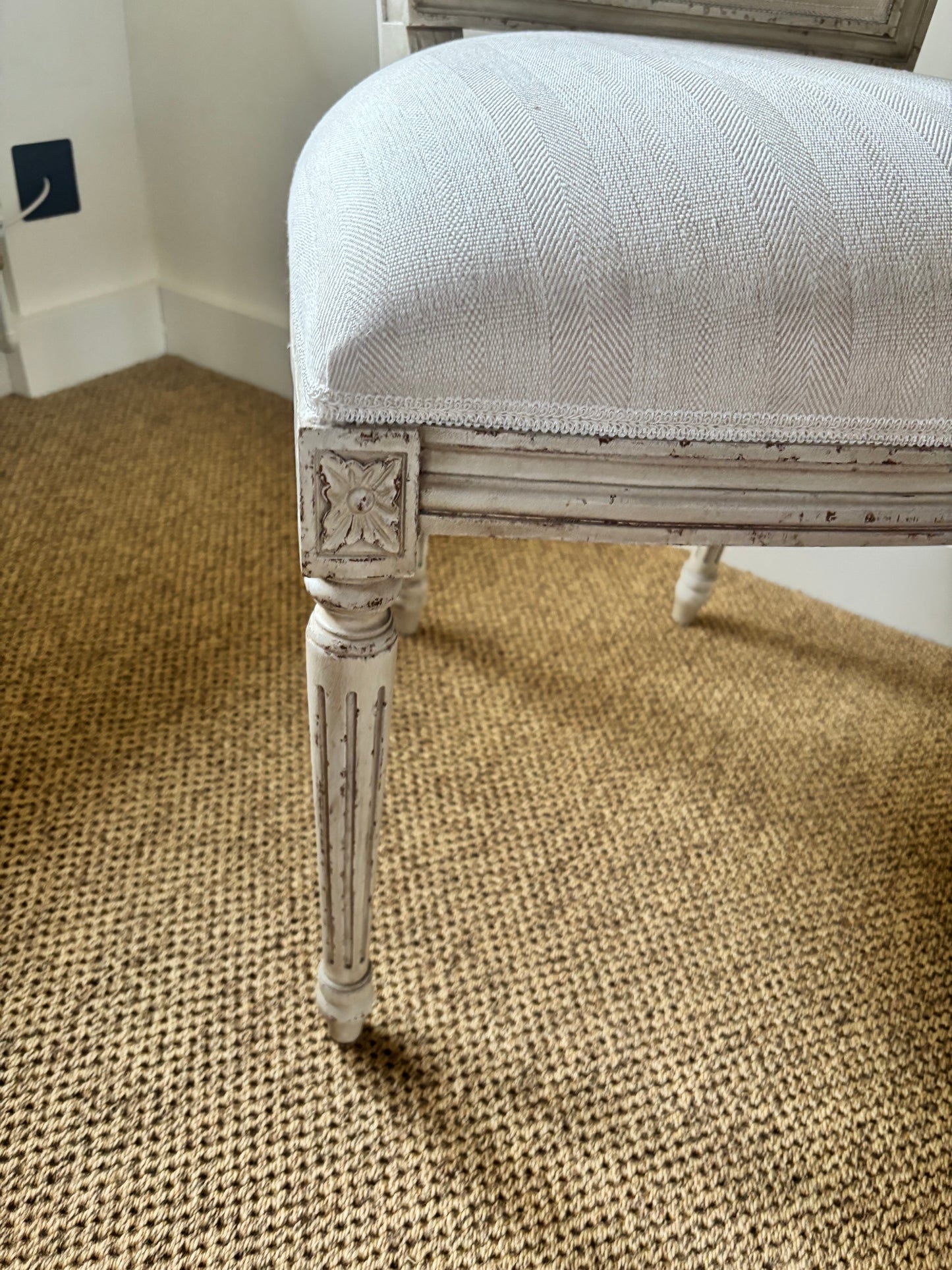 Burron and Sprung Cream Upholstered Occasional Chair