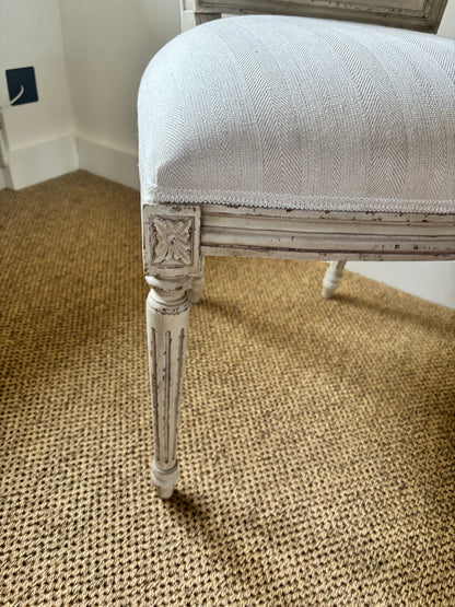Burron and Sprung Cream Upholstered Occasional Chair