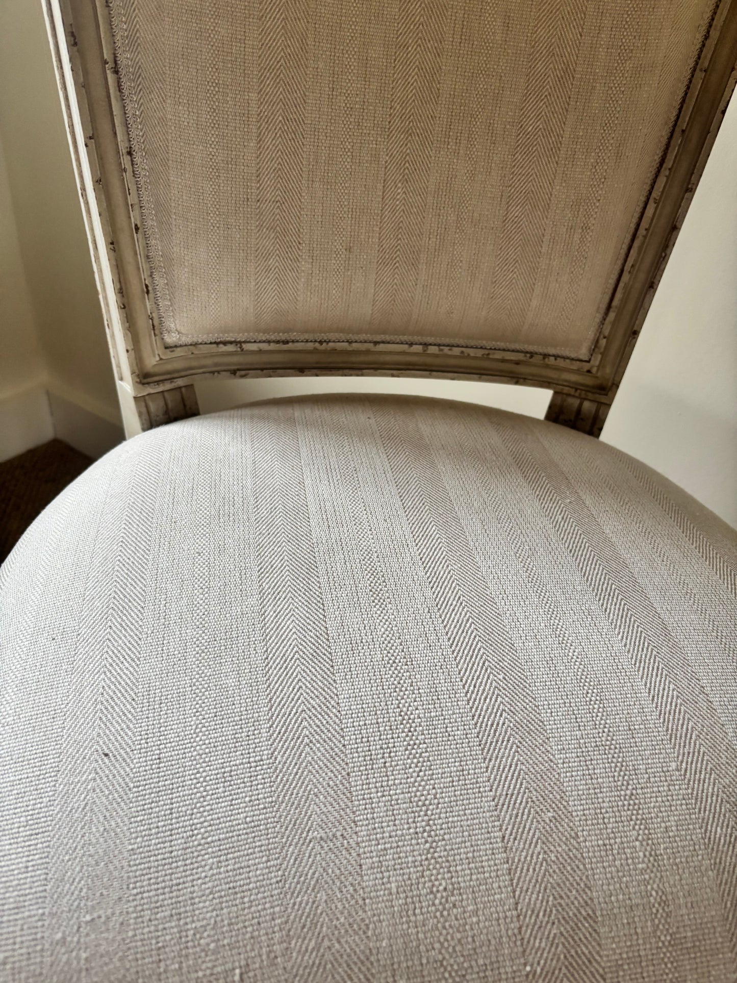Burron and Sprung Cream Upholstered Occasional Chair