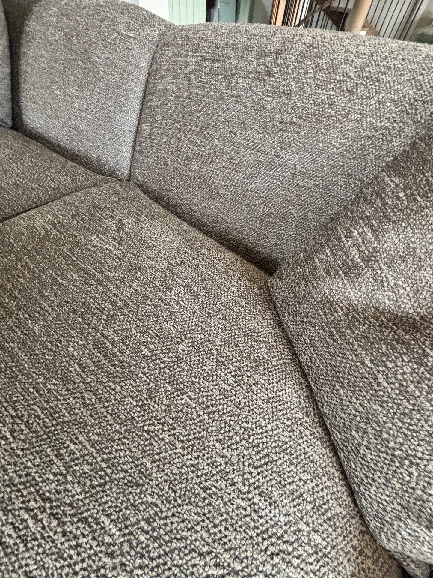 Brown Chenile Corner Sofa by Darlings Of Chelsea