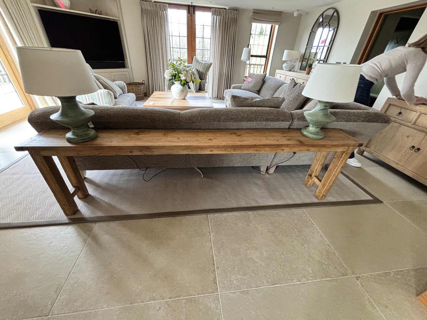 Bespoke Oak Long Console Table