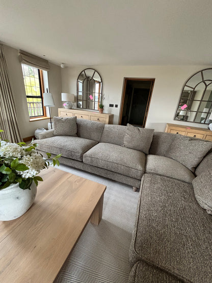 Brown Chenile Corner Sofa by Darlings Of Chelsea
