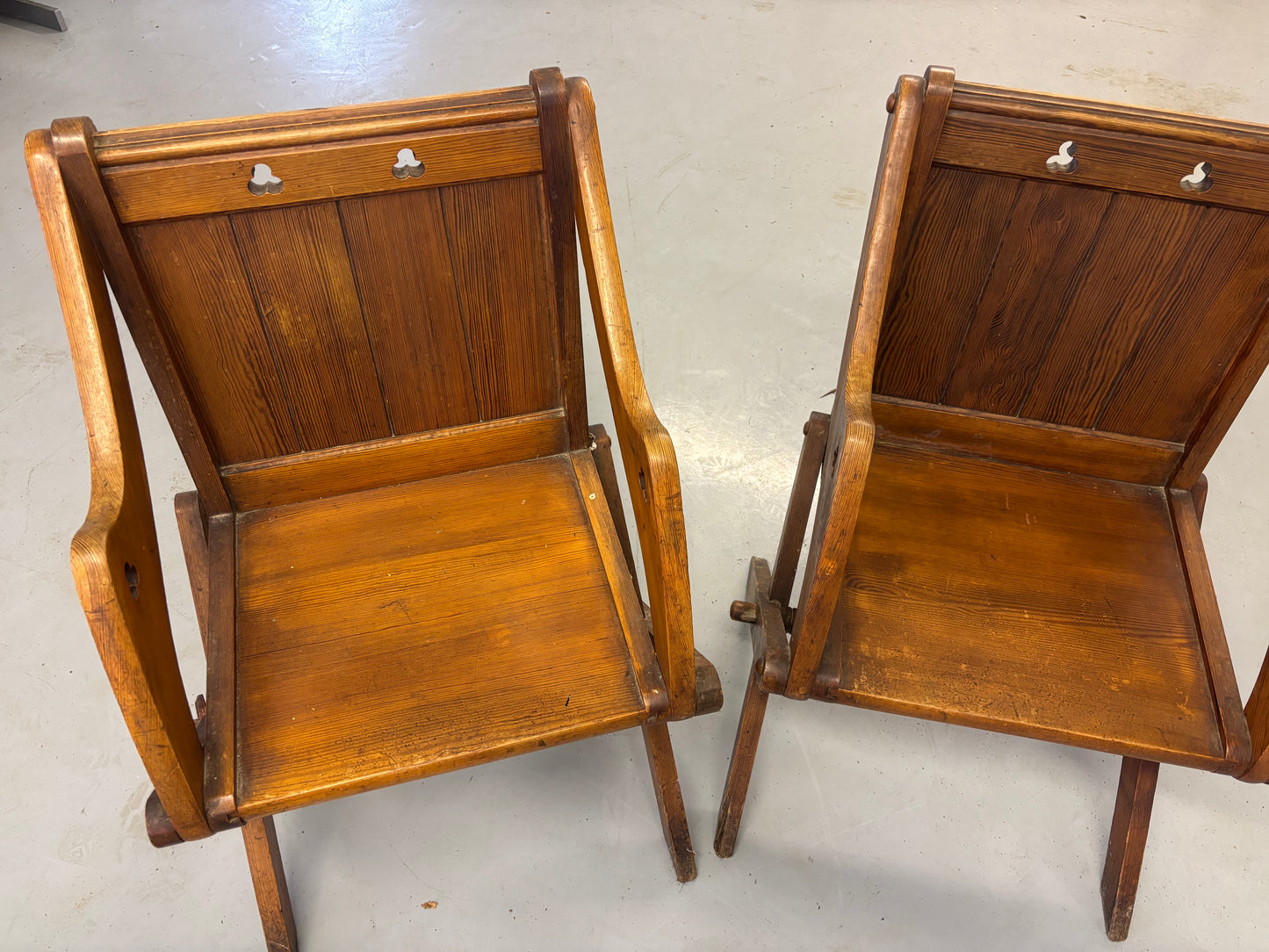 Pair of Cross leg Church Chairs