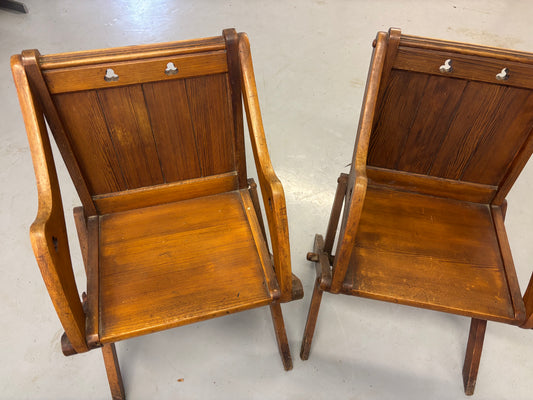 Pair of Cross leg Church Chairs
