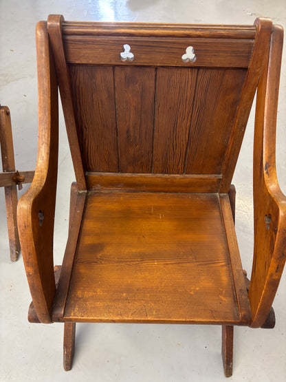 Pair of Cross leg Church Chairs