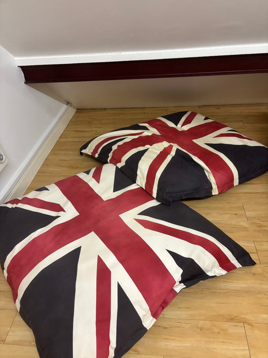 Pair of Union Jack Beanbags
