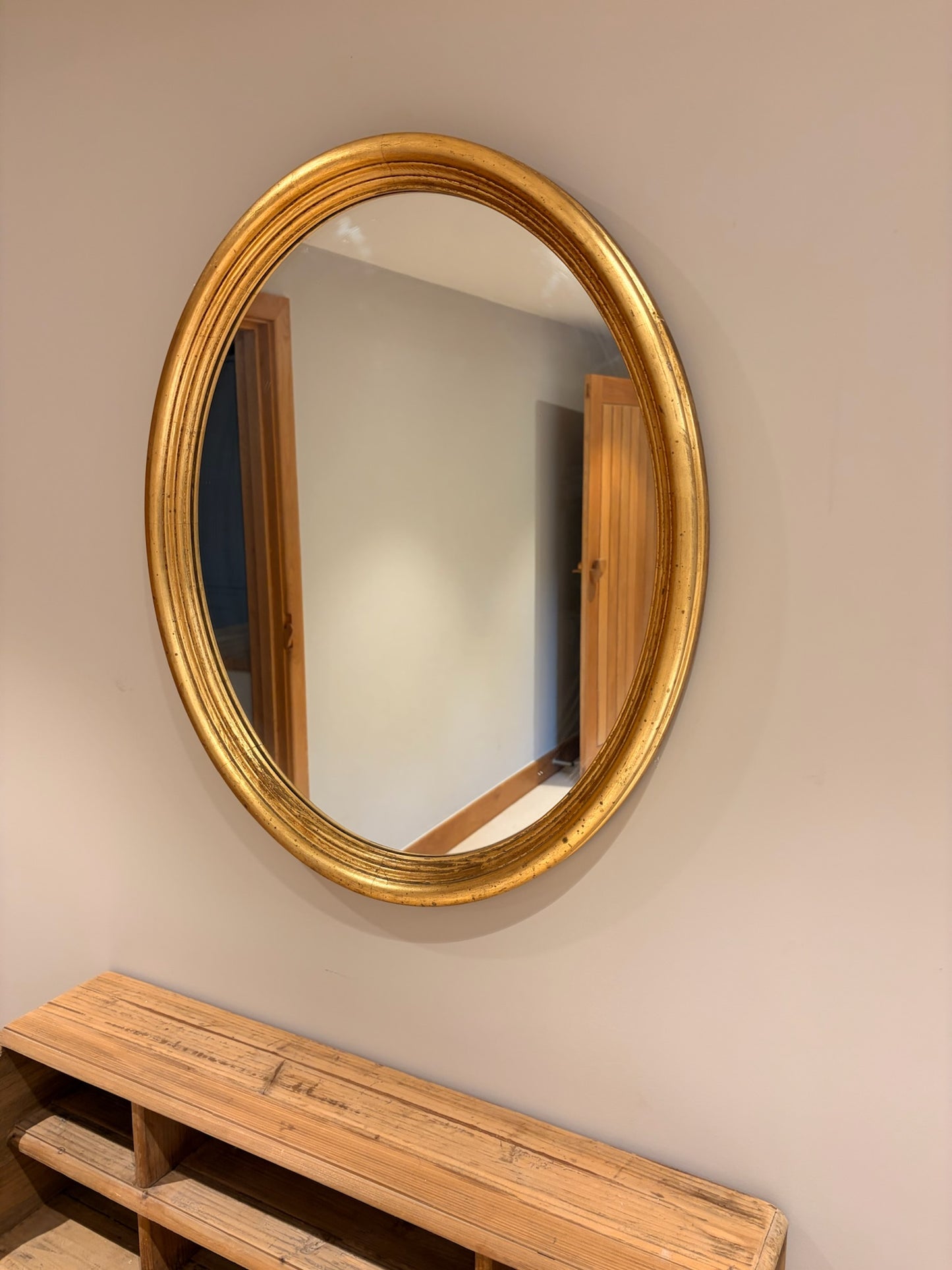Gilt Oval Mirror
