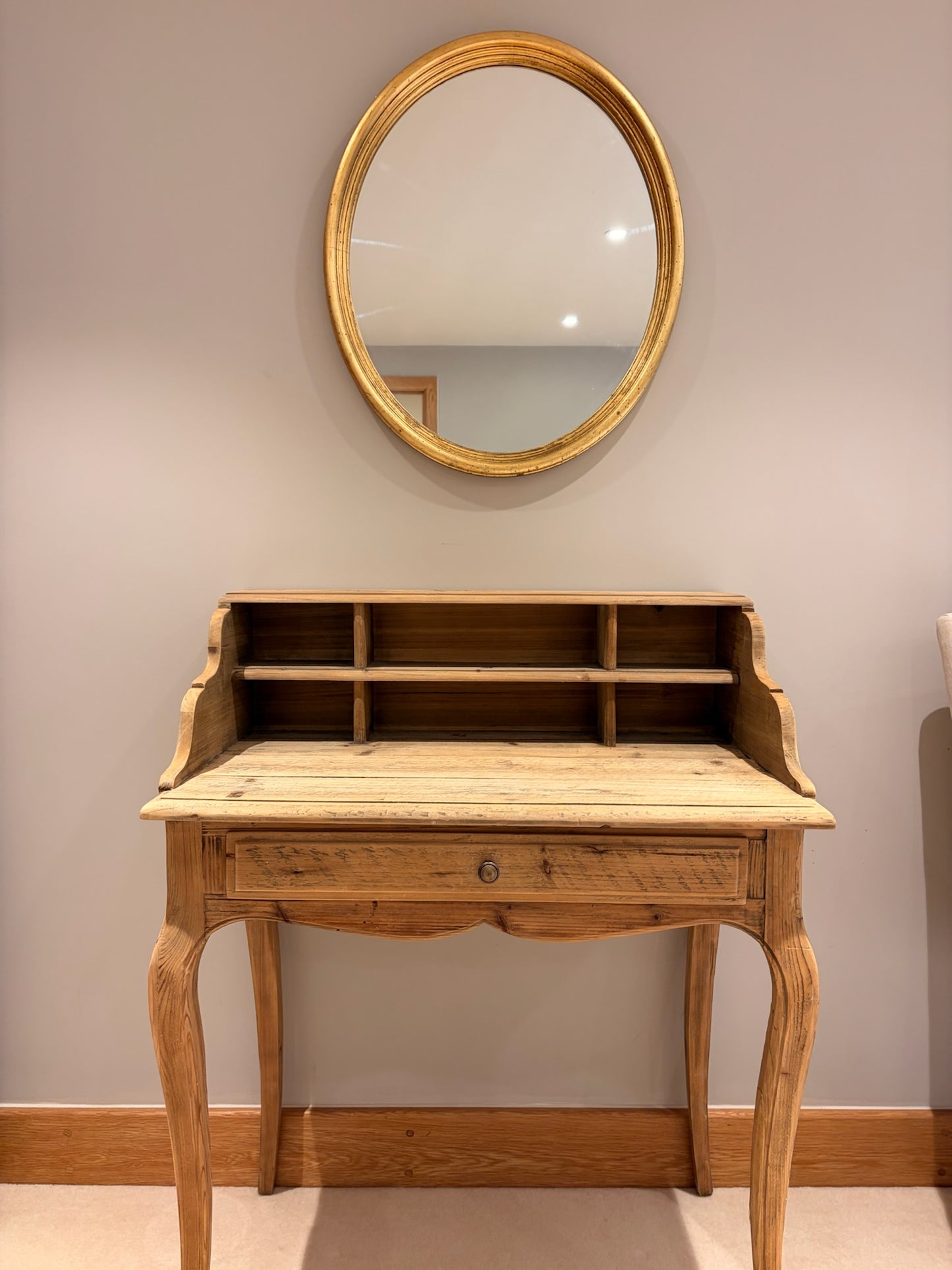 Gilt Oval Mirror