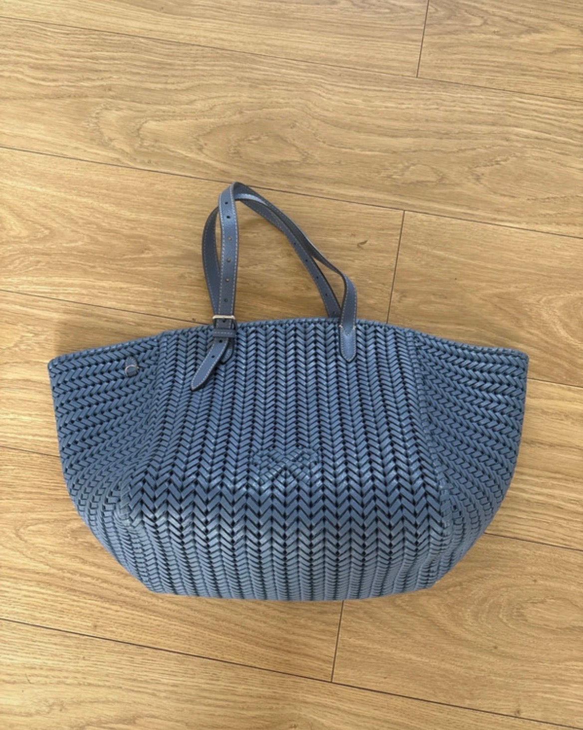 Anya Hindmarch Blue Neeson Large Leather Tote