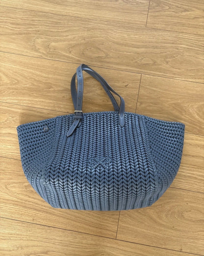 Anya Hindmarch Blue Neeson Large Leather Tote
