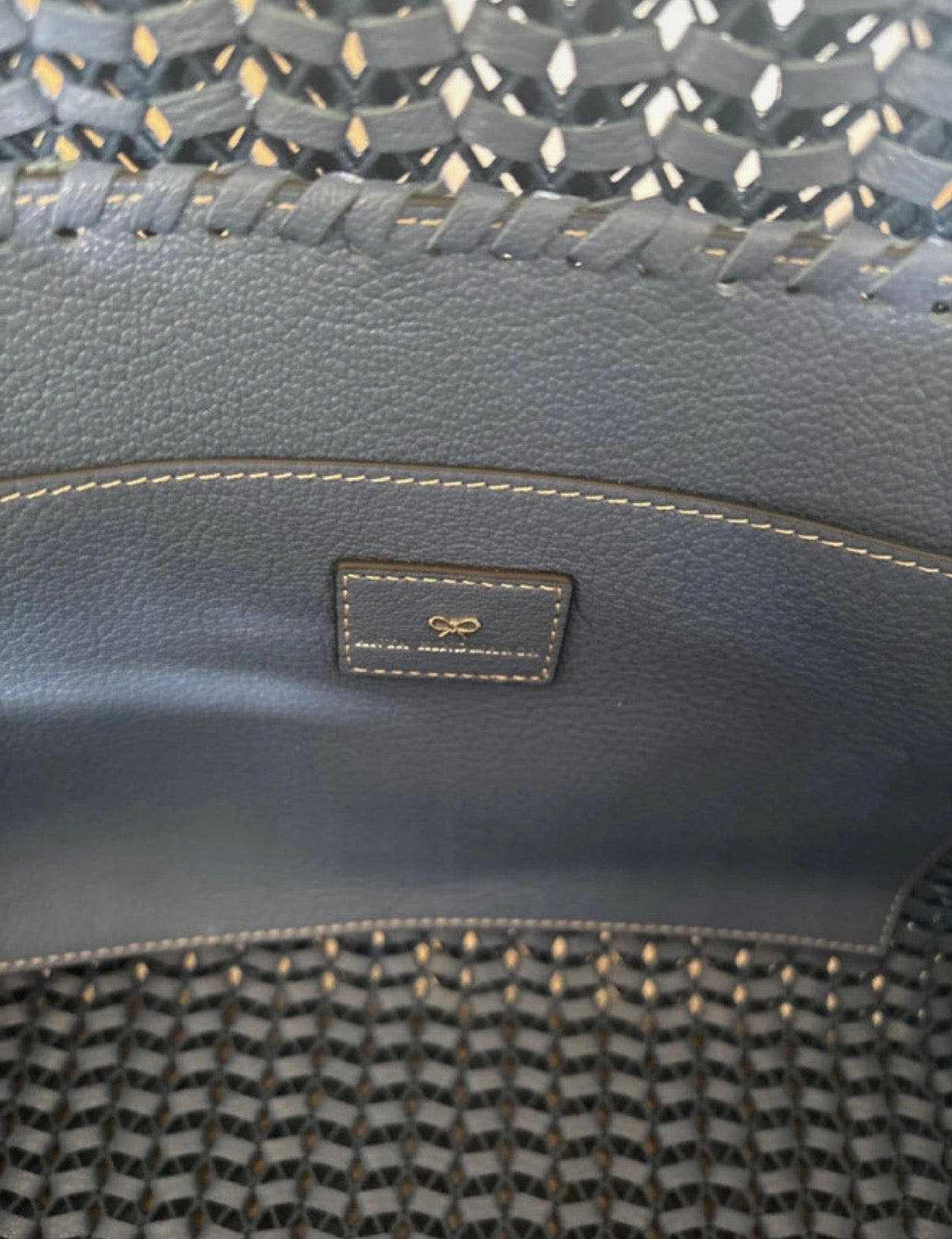 Anya Hindmarch Blue Neeson Large Leather Tote