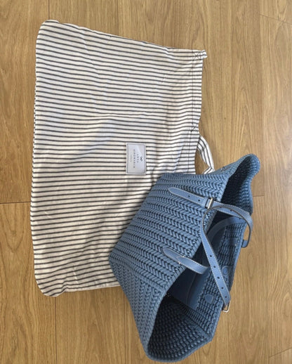 Anya Hindmarch Blue Neeson Large Leather Tote