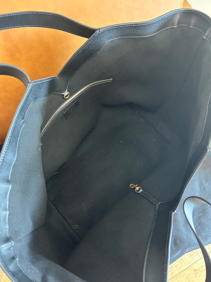 Saint Laurent Y Black Leather Tote Bag