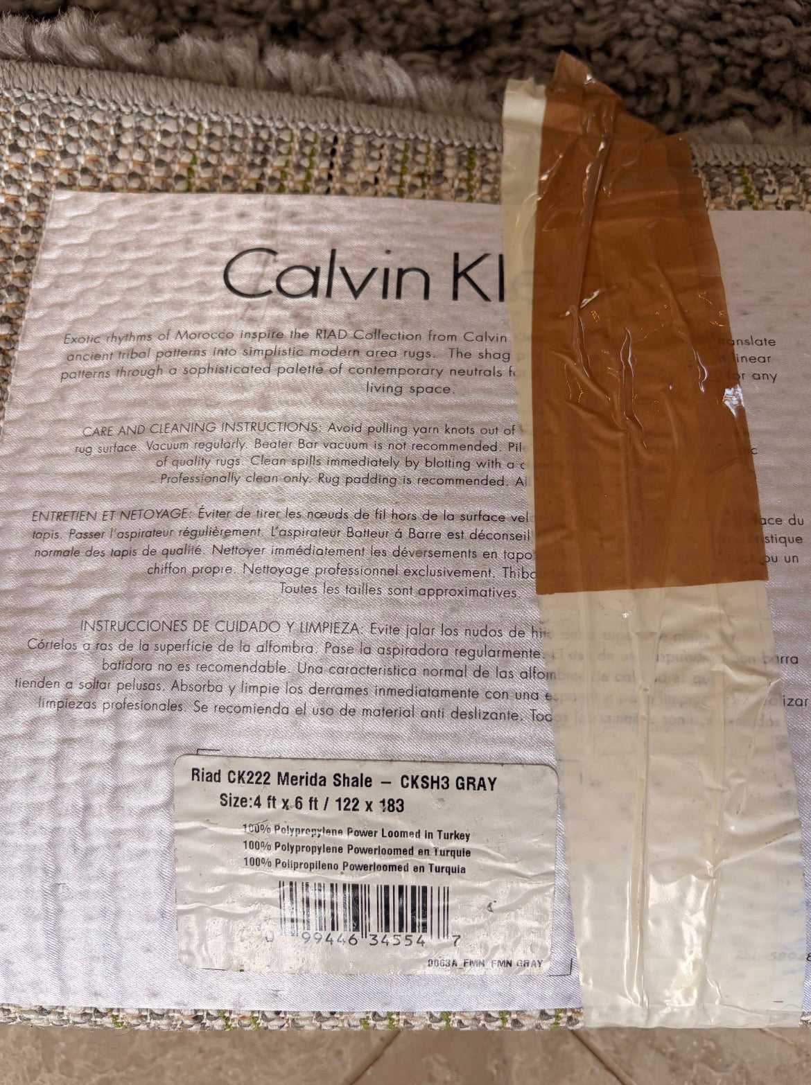 Calvin Klein Grey Rug