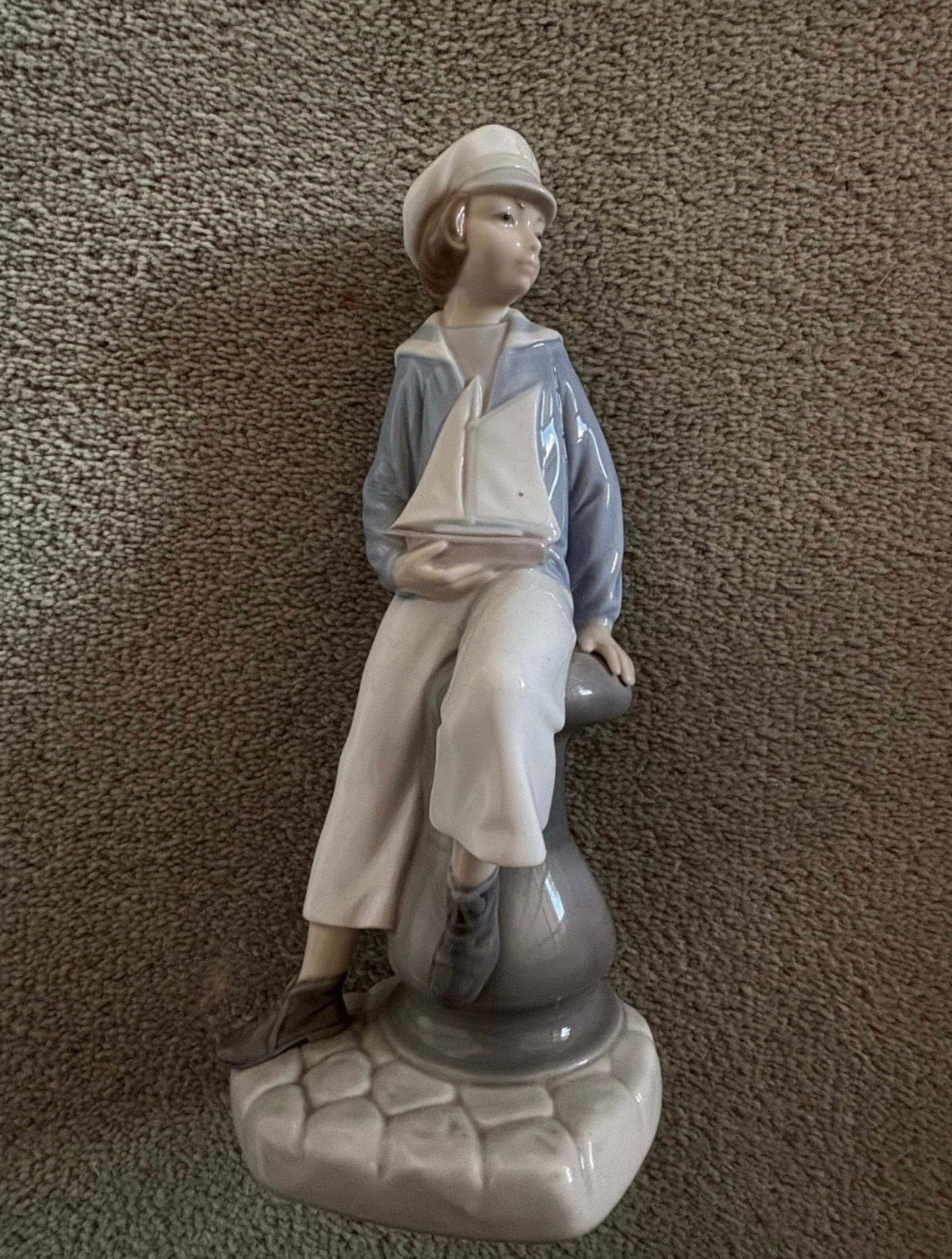 Vintage Lladro Boy with Yacht #4810