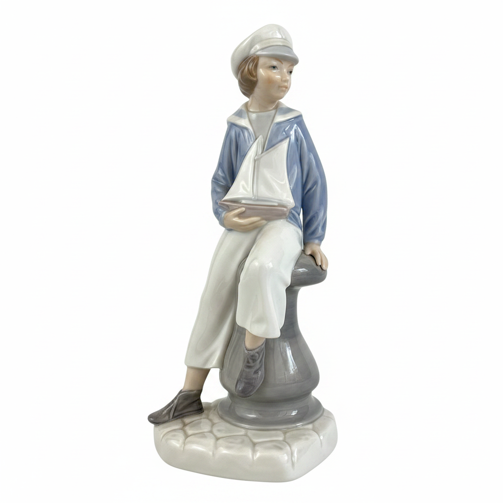 Vintage Lladro Boy with Yacht #4810