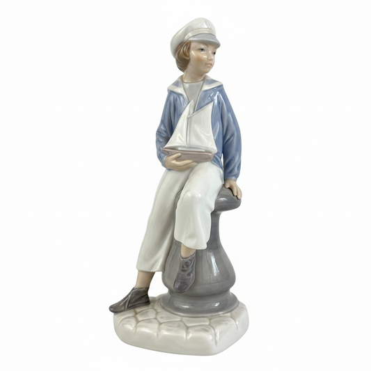 Vintage Lladro Boy with Yacht #4810