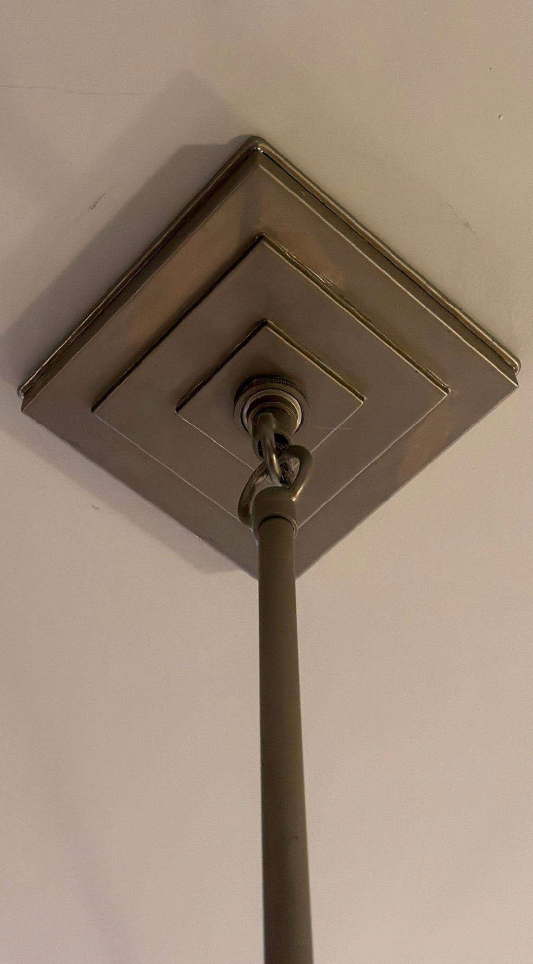 Trio of Charles Edward Hanging Pyramid Shade Lights