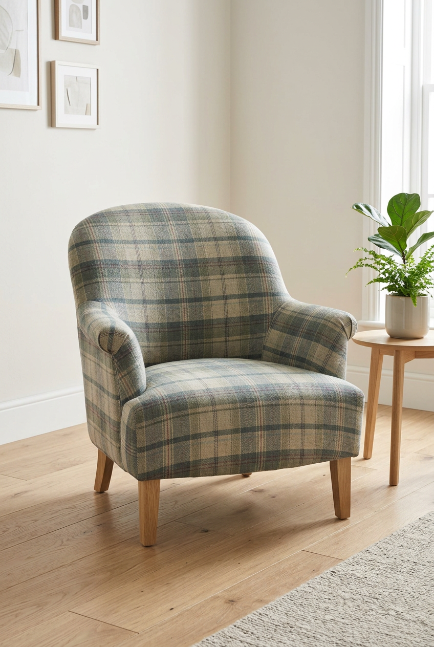 Tartan Check Armchair