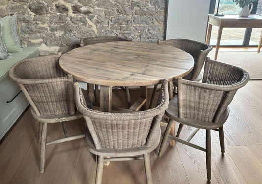 Ennis and Brown Circular Oak Dining Table