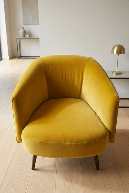 Roche Bobois Gold Velvet Chair