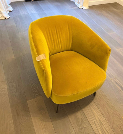 Roche Bobois Gold Velvet Chair