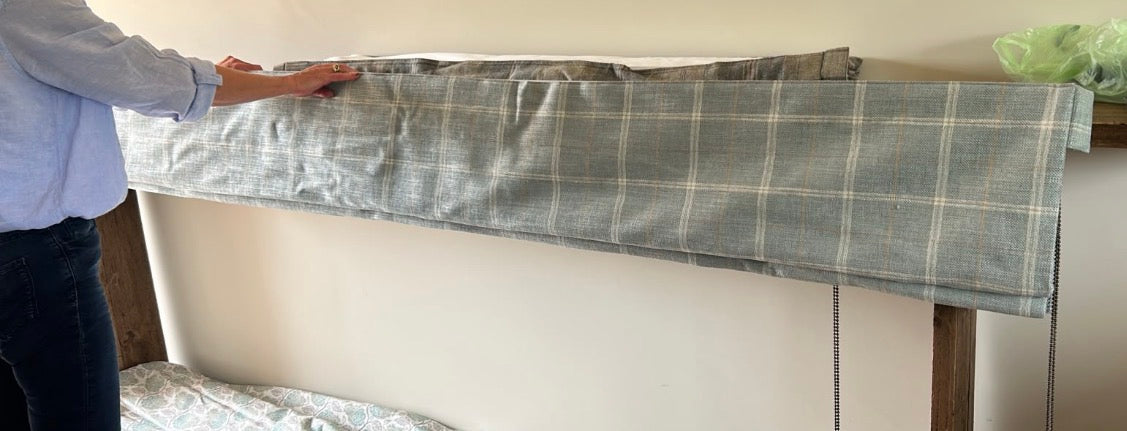 Light Blue Checked Blind